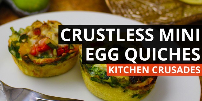 Crustless Mini Egg Quiches with A Whole Lotta Zang